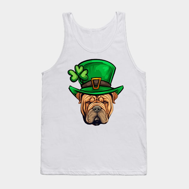 Funny St Patricks Day Shar Pei Sharpei Tank Top by whyitsme